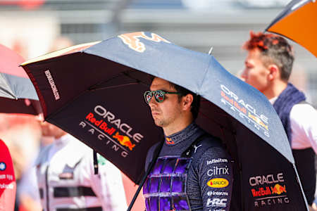 Sergio Perez of Mexico and Red Bull Racing during the F1 Grand Prix of France at Circuit Paul Ricard on July 24, 2022 in Le Castellet, France.
