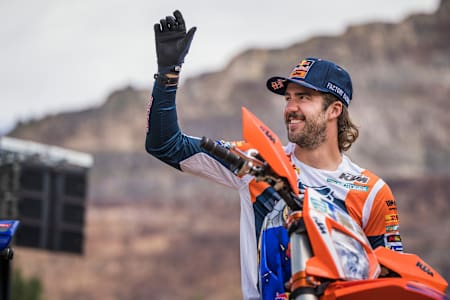 Manuel Lettenbichler durante el Red Bull Erzbergrodeo 2023 en Eisenerz, Austria, el 9 de junio de 2023