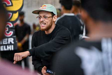 Lilou conducts a breaking workshop prior to the North Zone Red Bull BC One Cypher in Delhi, India on March 21, 2023