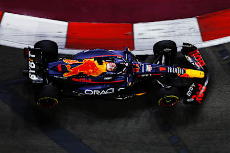 Max Verstappen of Oracle Red Bull Racing at the Singapore Grand Prix on September 17, 2023.