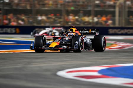 Max Verstappen of Oracle Red Bull Racing at the Singapore Grand Prix on September 17, 2023.