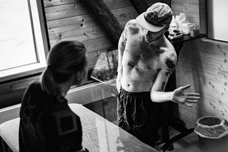 B-Boy Menno during the Breaker Summit in Thalgau, Austria, on December 13, 2021.