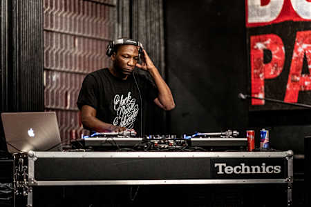 Skeme Richards of the USA conducts a Techniques DJ workshop during the Red Bull BC One Camp, prior to the World Final, at Capitale in New York, USA, on November 11, 2022.
