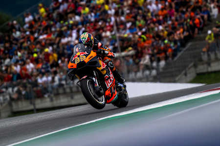 Brad Binder (KTM, South Africa) seen during the MotoGP World Championship at the Red Bull Ring in Spielberg, Austria on August 21, 2022.