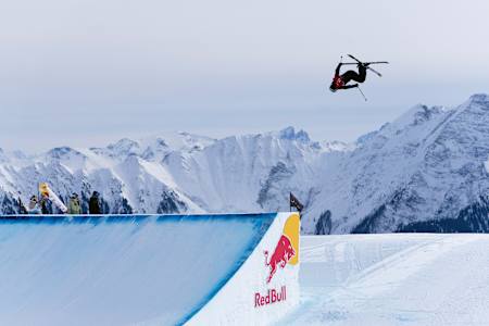Eileen Gu performs at the Laax Open in Laax, Switzerland, on January 21, 2024.