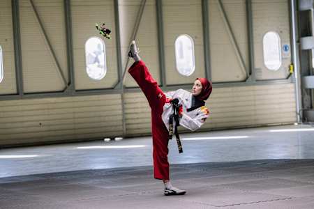 Kubra Dagli performs during Kubra Dagli Target Practice in Istanbul, Turkey on February 19, 2023