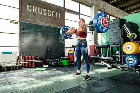Laura Horvath seen during training in Budapest, Hungary on April 10, 2024. 