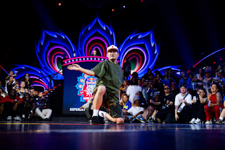 MT Pop of Vietnam competes at Red Bull Dance Your Style World Final at NSCI in Mumbai, India on November 9, 2024. 