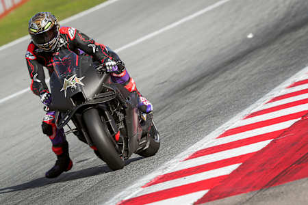 Jorge Martin at the Barcelona MotoGP test on November 19, 2024.