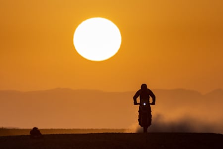 Luciano Benavides is seen at 4th stage of the Rally Du Maroc 2024 in Mengoub, Morocco on October 10, 2024.