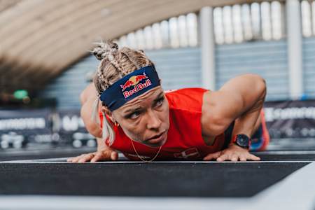 Ida Mathilde Steensgaard in action at the Hyrox World Championship in Nice, France, on 7th June 2024.  