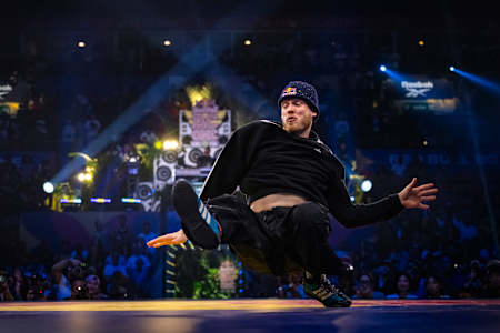 B-Boy Menno tanzte mit viel Energie zum Titel