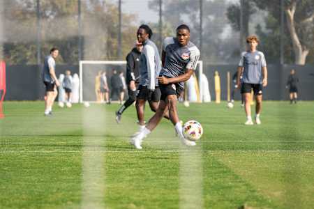The New York Red Bulls training in their new sports facility located in Morris Township, New Jersey on December 5th, 2024. 