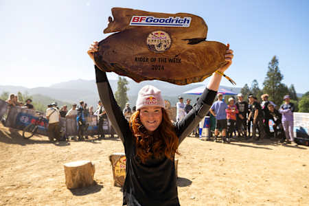 Gracey Hemstreet wins rider of the week at Red Bull Hardline Tasmania.