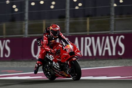 Augusto Fernandez at the MotoGP test for the 2024 season in Qatar.