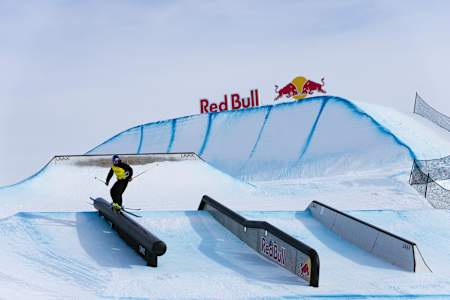 Mathilde Gremaud performs at the Laax Open in Laax, Switzerland on January 21, 2024.
