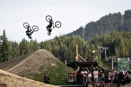 Harriet Burbidge-Smith performs at Crankworx Whistler Speed and Style in Whistler, Canada on July 28, 2023.