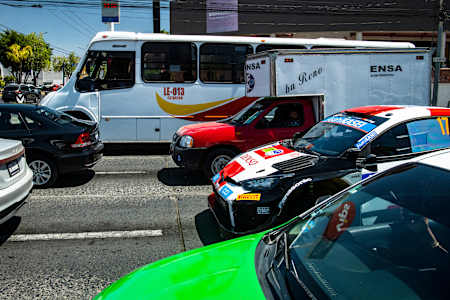 Sebastien Ogier (FRA) and Vincent Landais (FRA) Of team TOYOTA GAZOO RACING WRT are seen on roadsection during World Rally Championship Mexico in Leon, Mexico on March 17, 2023