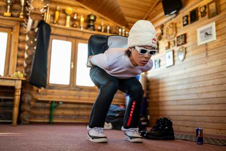 Ryoyu Kobayashi of Japan seen in Akureyri, Iceland on April 23, 2024.
