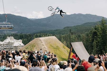 Dawid Godziek performs at Red Bull Joyride in Whistler, BC on July 27, 2024. 