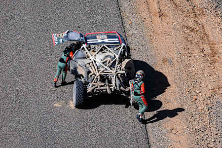  Sébastien Loeb and Fabian Lurquin on their Dacia Sandrider of the Dacia Sandriders during the Stage 3 of the Rally Dakar 2025 from Bisha to Al Henakiyah, Saudi Arabia on January 07, 2025. 