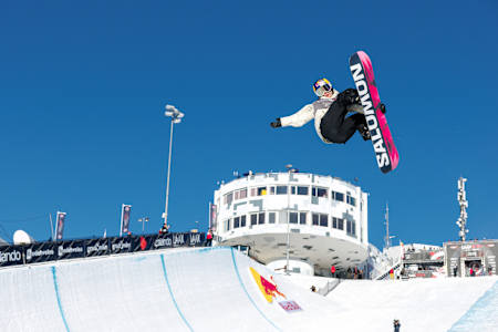 Maddie Mastro performs at the Laax Open in Laax, Switzerland on January 17, 2025. 