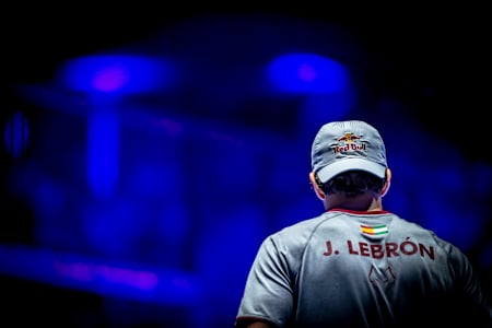 Juan Lebrón competes during the semi finals of the Premier Padel P1 in Madrid, Spain on September 7, 2024