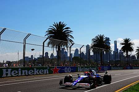 Daniel Ricciardo on track during practice ahead of the F1 Grand Prix of Australia at Albert Park Circuit on March 22, 2024.