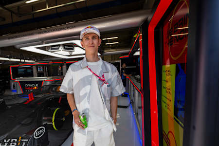 Daniel Tschofenig seen during the FIA Formula1 World Championship seen at the Red Bull Ring in Spielberg, Austria on June 30, 2024.