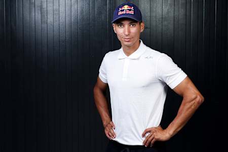 Toprak Razgatlıoğlu poses for a portrait during the photoshoot of his Hero Can in Istanbul, Turkey, on August 21, 2025. 