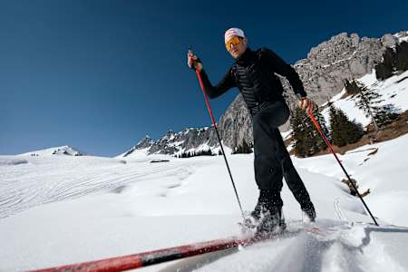 Remi Bonnet performs in Jaun, Switzerland, on March 9, 2022. 