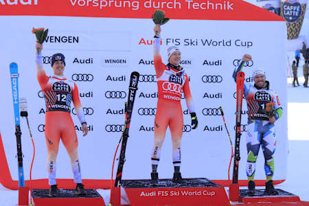 Franjo von Allmen, Marco Odermatt, Miha Hrobat