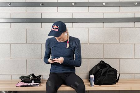 Lucy Charles-Barclay prepares for training in London, England, on July 14, 2021.