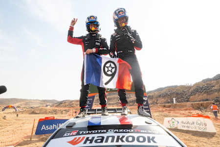 Sebastien Ogier (FRA) Vincent Landais (FRA) während der Rallye Saudi-Arabien im November 2025