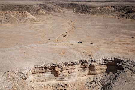 Nasser Al-Attiyah and Edouard Boulanger on their Dacia Sandrider of the Dacia Sandriders aduring the Stage 9 of the Dakar 2025 on January 14, 2025 between Riyadh and Haradh, Saudi Arabia   