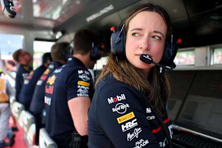 Hannah Schmitz, Principal Strategy Engineer of Oracle Red Bull Racing, ahead of the F1 Grand Prix of Emilia-Romagna at Autodromo Internazionale Enzo e Dino Ferrari on May 17, 2025, in Imola, Italy.