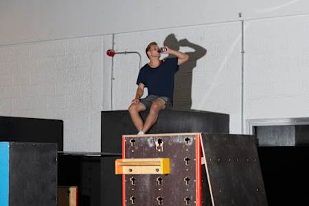 Pavel Petkuns is seen at Gravity Calasthenics Gym in Dubai, United Arab Emirates on September 5, 2019.