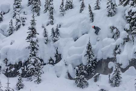 Bjorn Leines drops a pillow line in Revelstoke, Canada during the making of The Book of John J 2, on February 27, 2017. 