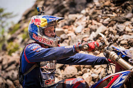 Jonny Walker performs during the Red Bull Erzbergrodeo 2024 in Eisenerz, Austria on June 2, 2024