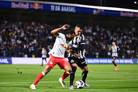 Loïs Openda plays for RB Leipzig against Santos FC on May 28, 2025. 