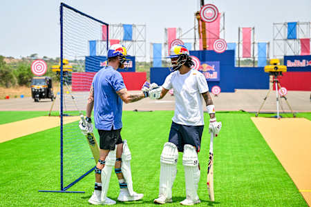 Ben Stokes and KL Rahul participate in the action-packed Red Bull Cricket Challenges 