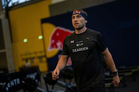 Jake Dearden seen during the Elite 15 at the Hyrox Major in Amsterdam, Netherlands on October 10, 2024.