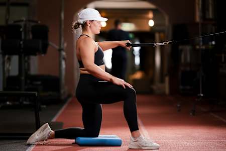 Laura Horváth trains at the Red Bull Athlete Performance Center in Thalgau, Austria.
