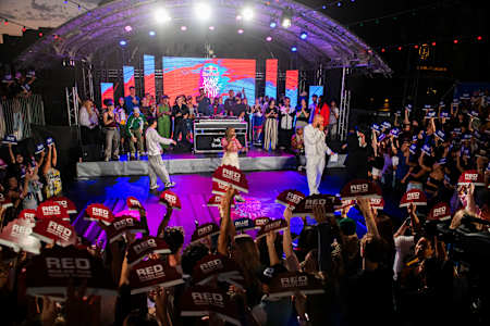 The audience votes for their favourite dancer at Red Bull Dance Your Style 2025 in Malmö, Sweden.