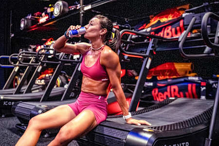 Participant is seen at the Red Bull Hyrox coaches camp in Silverstone UK on 5th August 2025. 