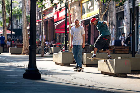 Tiago Lemos and Madars Apse perform at Vale do Anhangabau in Sao Paulo, Brazil on March 21, 2025.