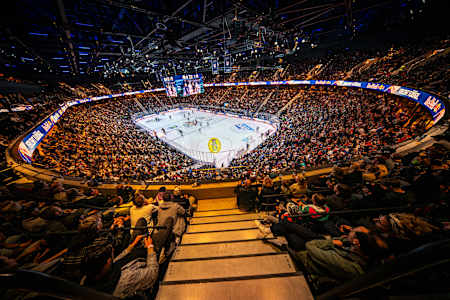 The venue during the grand opening of the SAP Garden, the new home of the EHC Red Bull München in Munich, Germany on September 27, 2024.