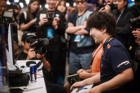 Daigo competes at Evo 2023 at Mandalay Bay in Las Vegas on August 4, 2023.