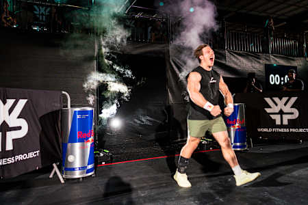 Noah Ohlsen competes at the World Fitness Project Tour Stop 2 in Mesa, Arizona, USA on August 29, 2025.