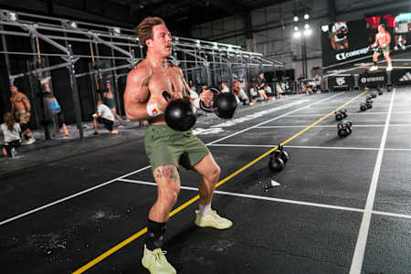 Noah Ohlsen competes at the World Fitness Project Tour Stop 2 in Mesa, Arizona, USA on August 29, 2025.